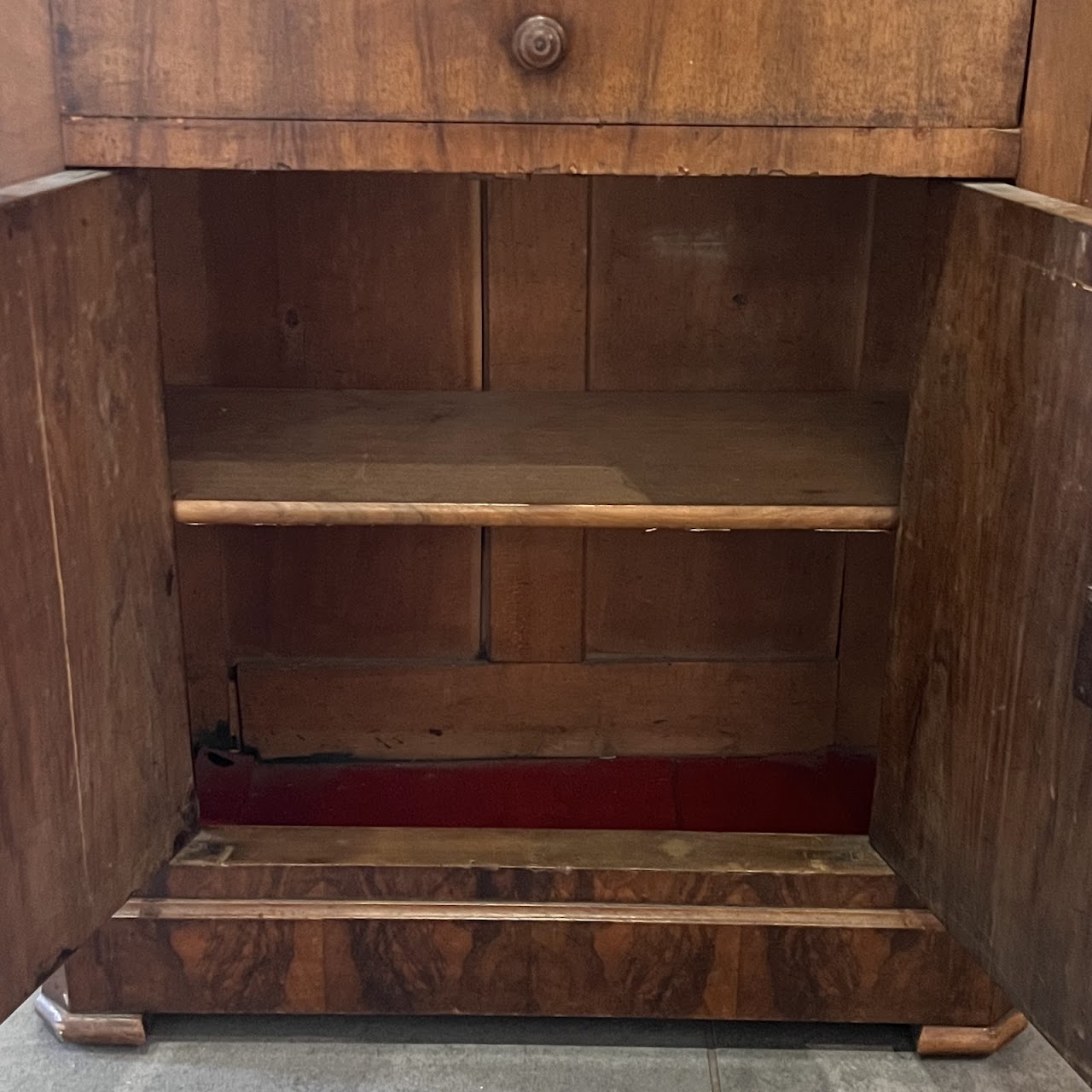 Victorian Walnut Marble Top Dry Sink