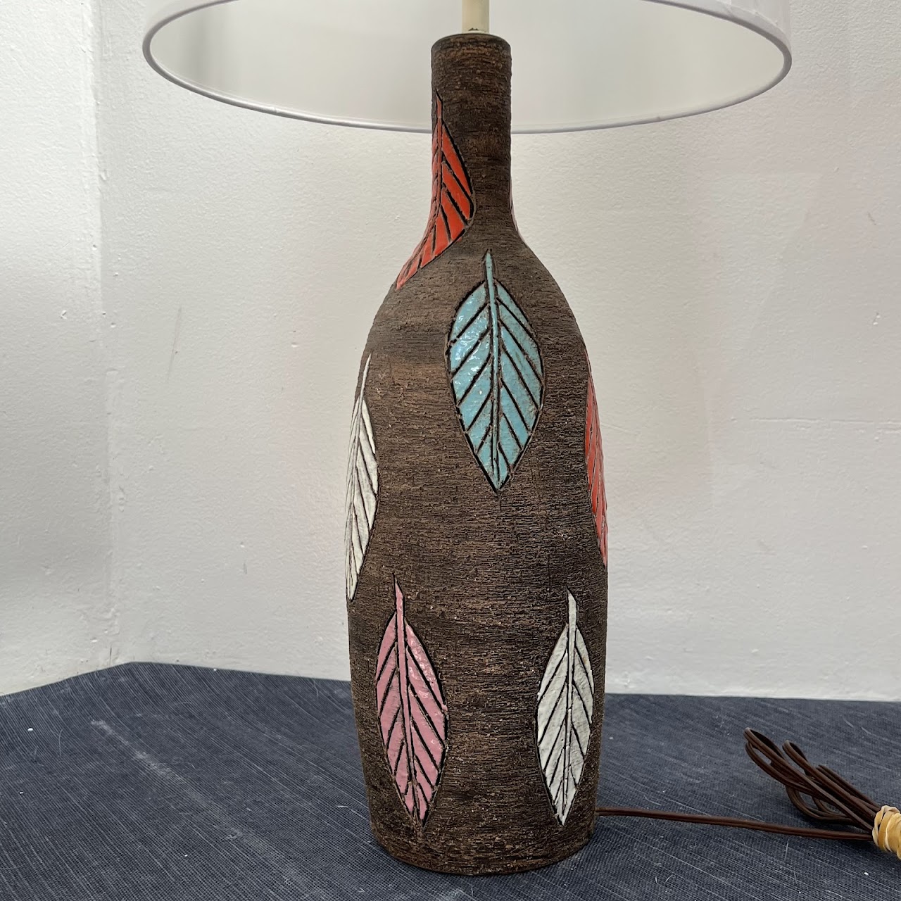 Raymor 1960s Modernist Italian Ceramic Table Lamp