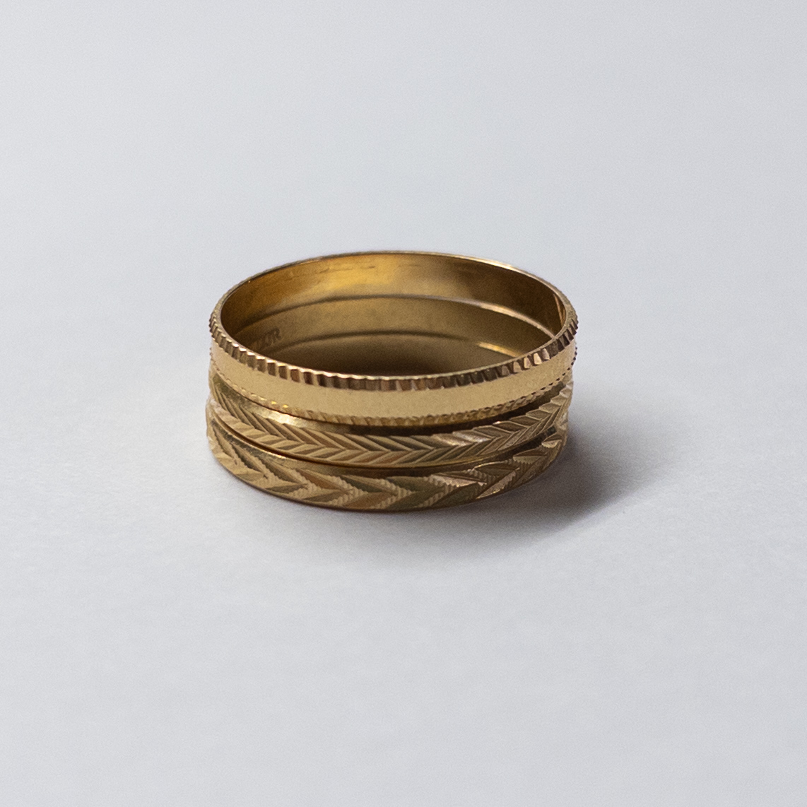 18K Gold Milor Stacking Ring Trio