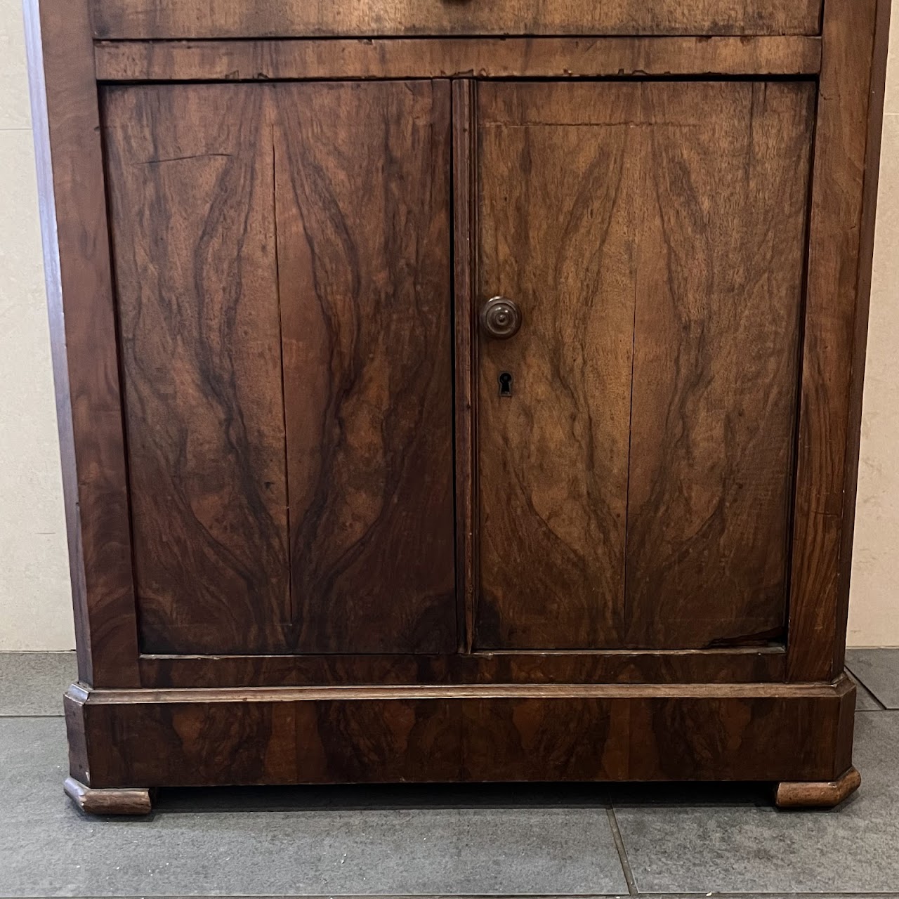 Victorian Walnut Marble Top Dry Sink