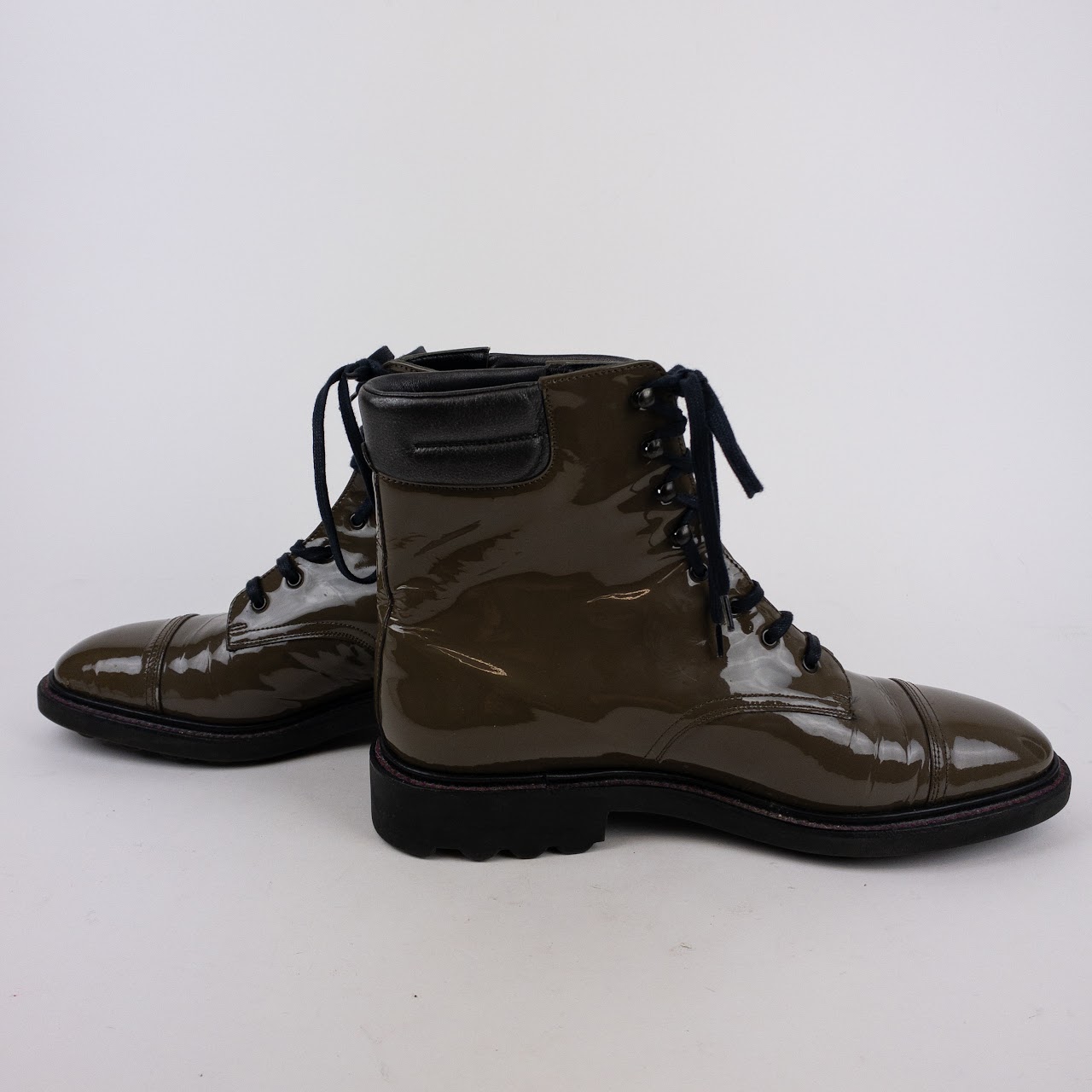 Robert Clergerie Patent Leather Lace-Up Boots