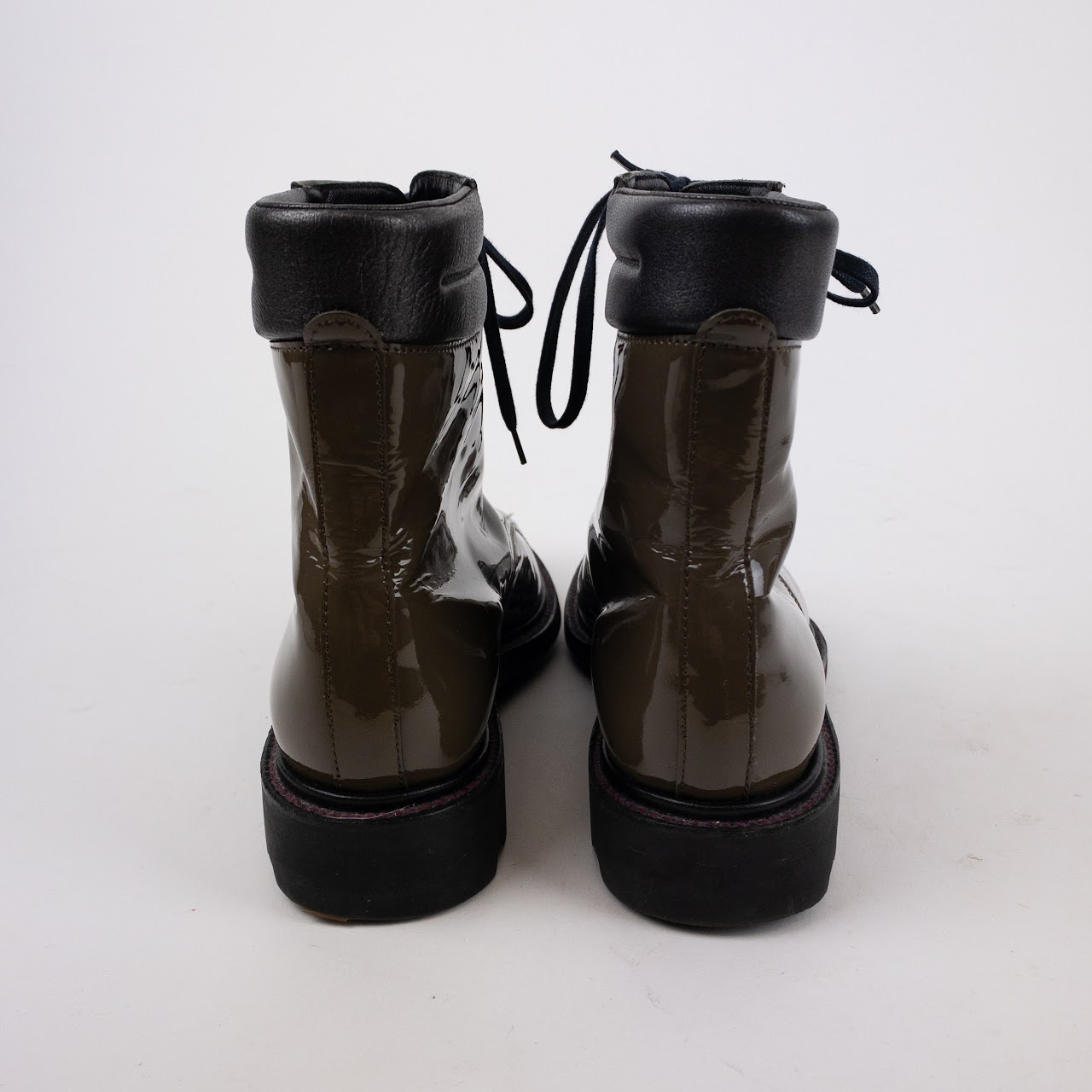 Robert Clergerie Patent Leather Lace-Up Boots