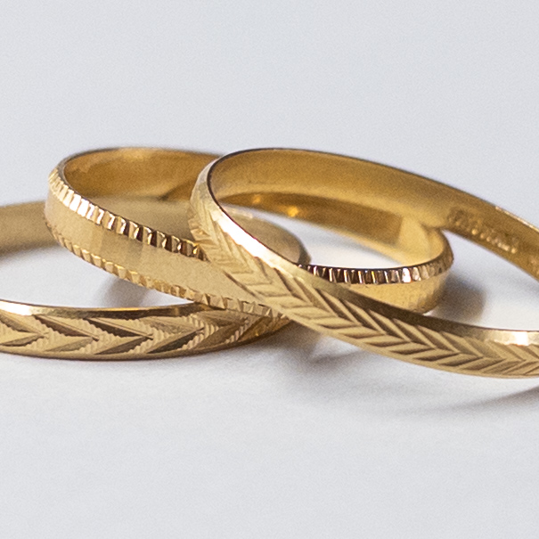 18K Gold Milor Stacking Ring Trio