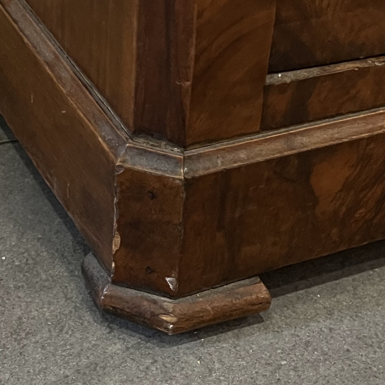 Victorian Walnut Marble Top Dry Sink