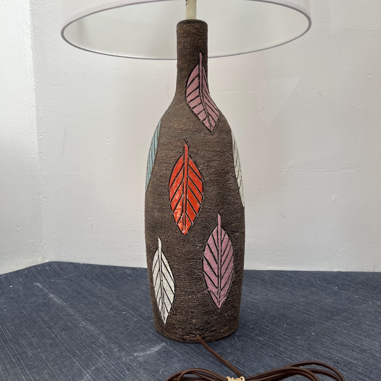 Raymor 1960s Modernist Italian Ceramic Table Lamp