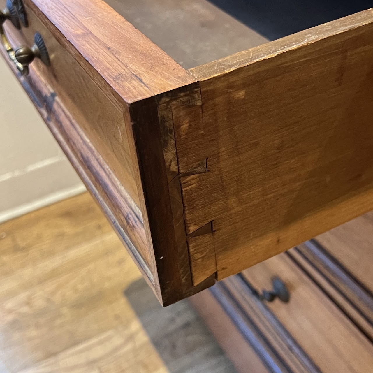 Eastlake Victorian Oak Marble-Top Dresser with Mirror