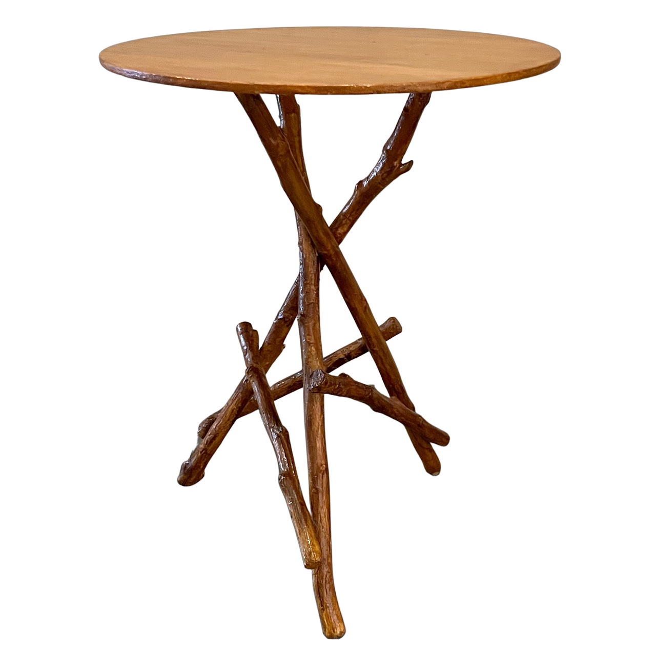 Lacquered Vintage Rootwood Accent Table