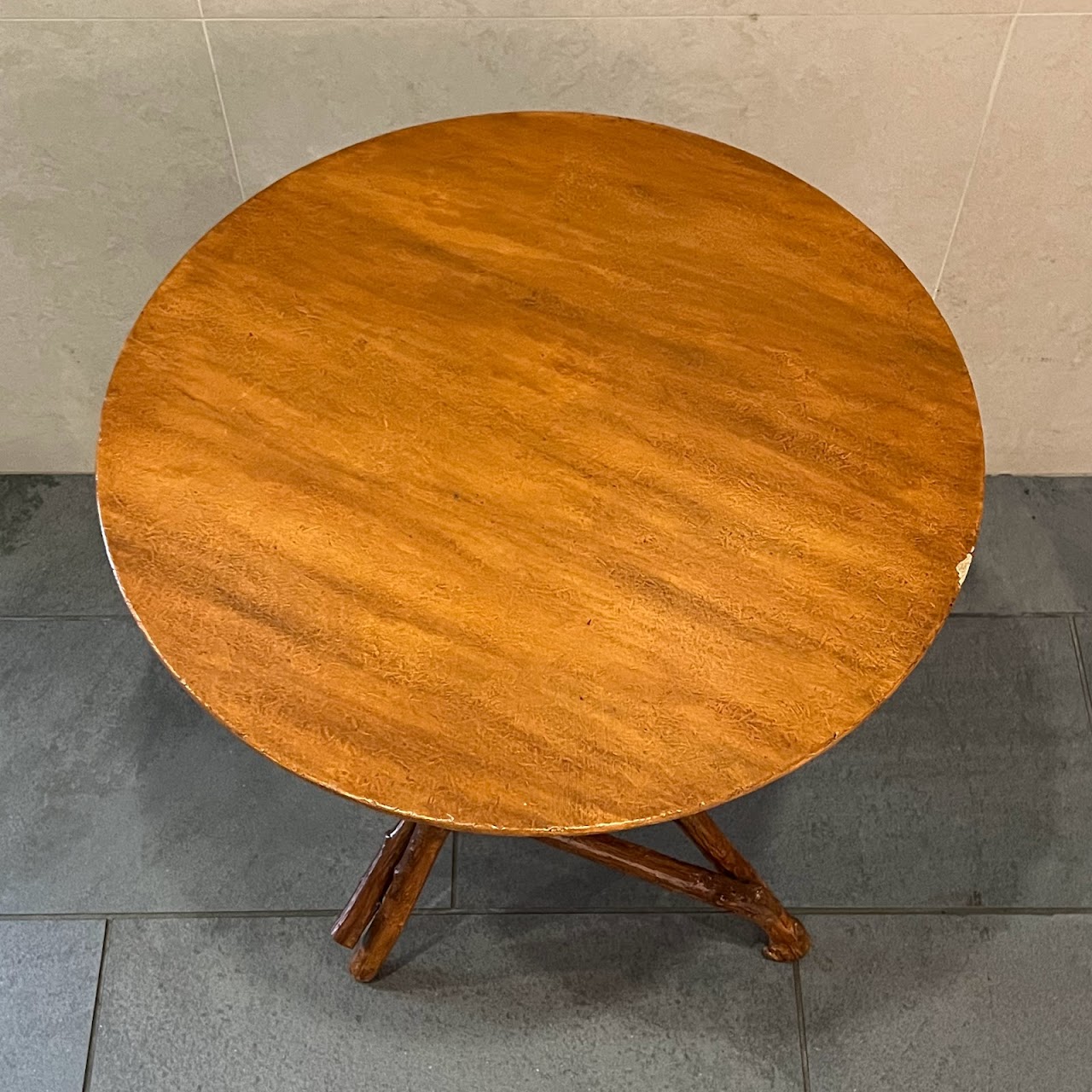 Lacquered Vintage Rootwood Accent Table