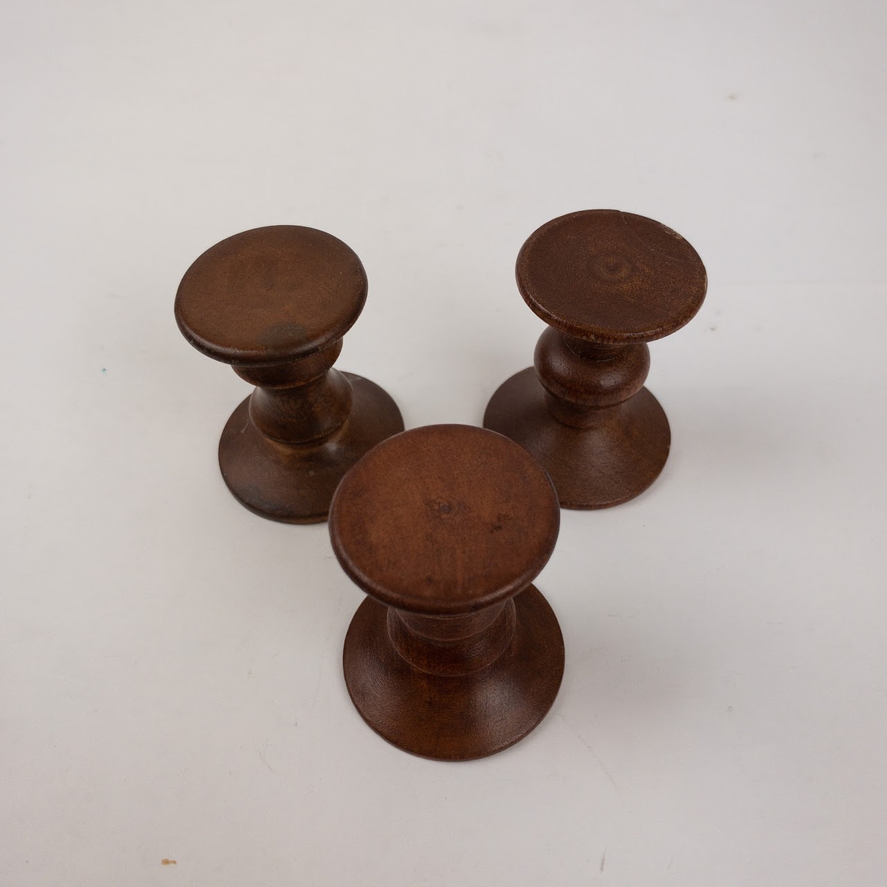 Miniature Vintage Eames Turned Stool Trio