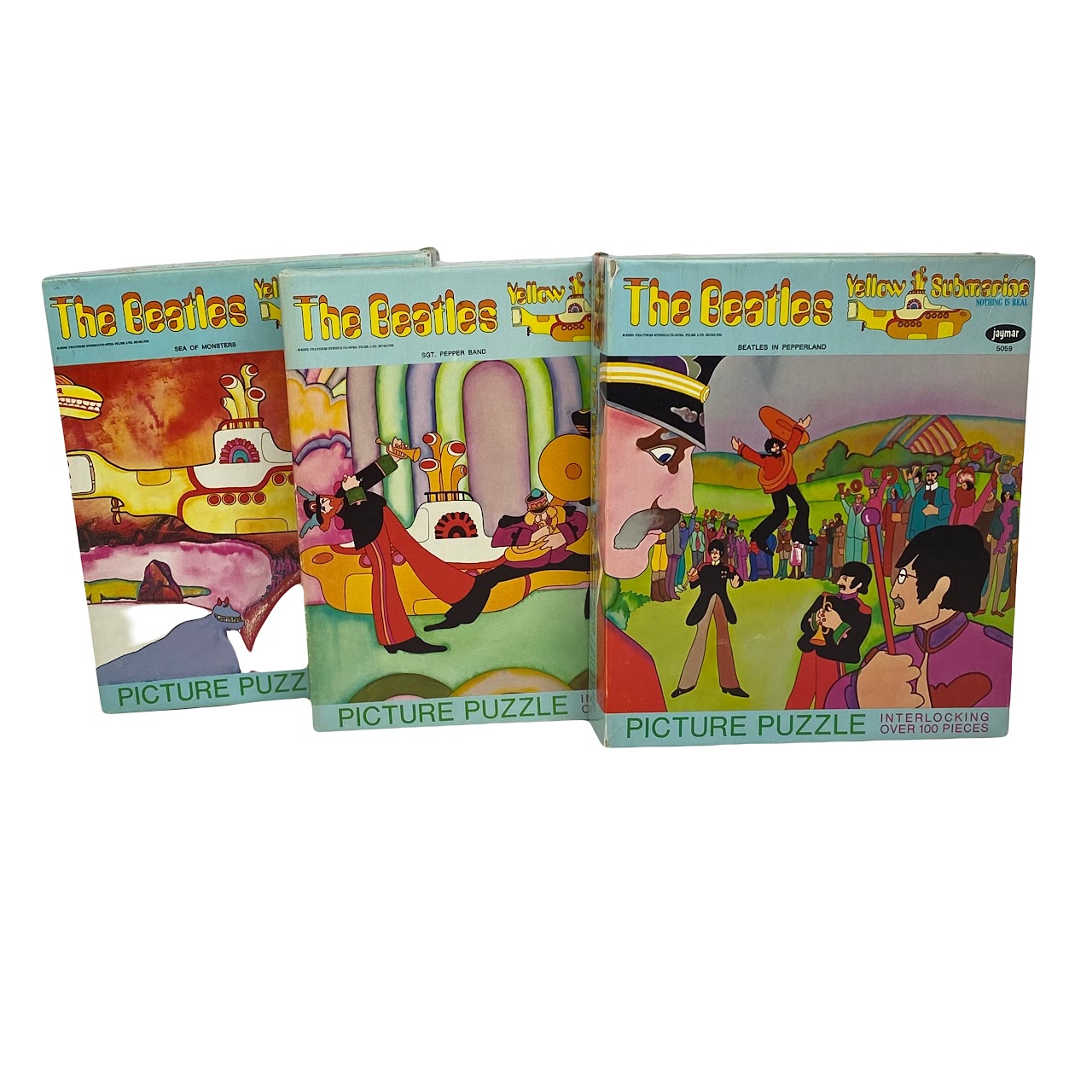 The Beatles Yellow Submarine Picture Puzzle Three Piece Set All Unopened