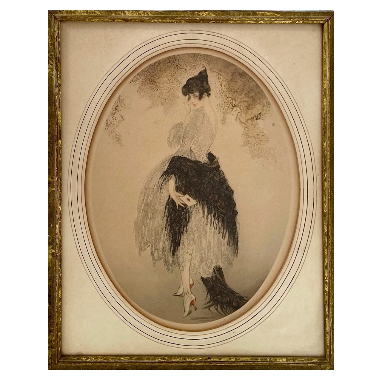 Louis Icart 'La Letter' Signed Aquatint Etching