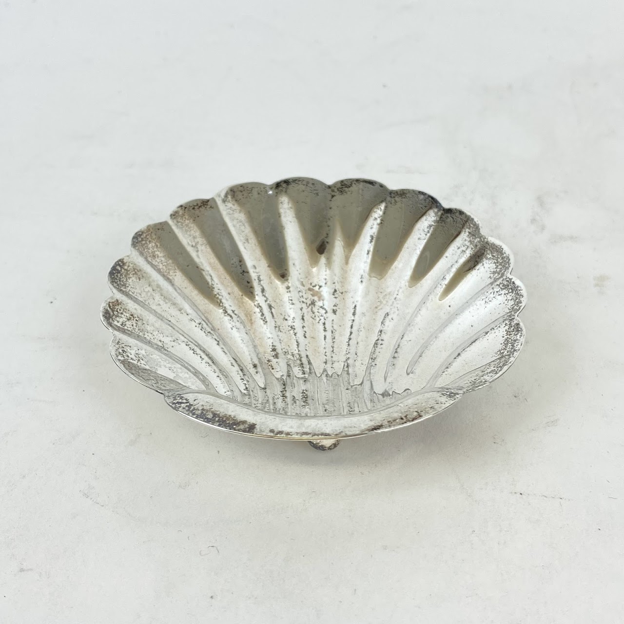 Sterling Silver Footed Small Shell Dish