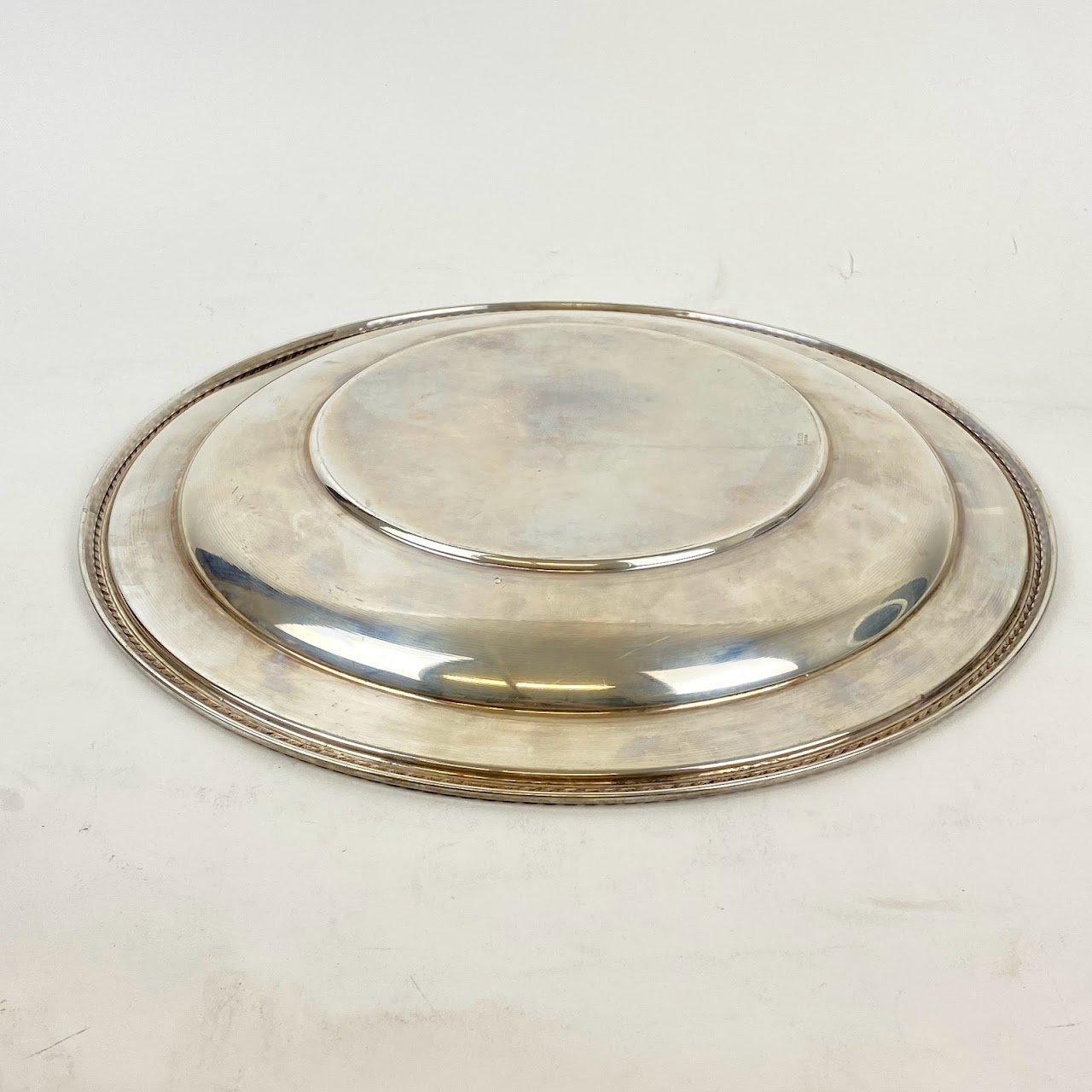 Sterling Silver Charger Tray With Edge Detail