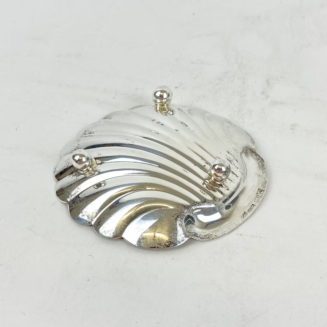 Sterling Silver Footed Small Shell Dish