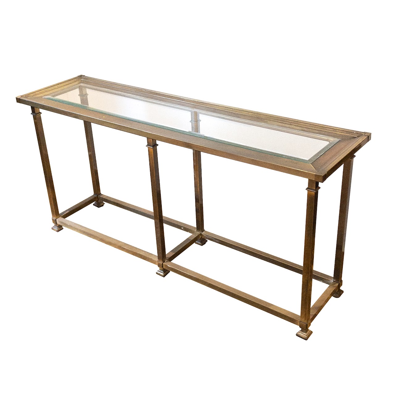 Brass and Glass Console Table
