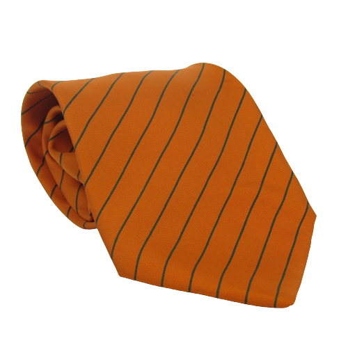 Hermès Orange Striped Tie