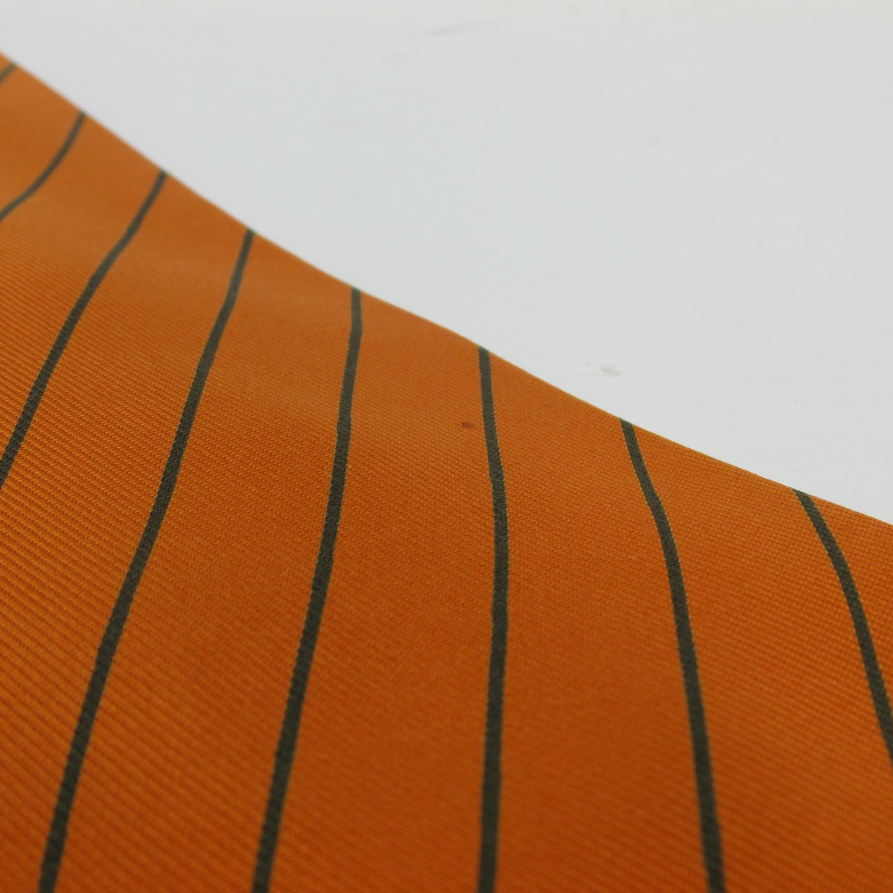 Hermès Orange Striped Tie