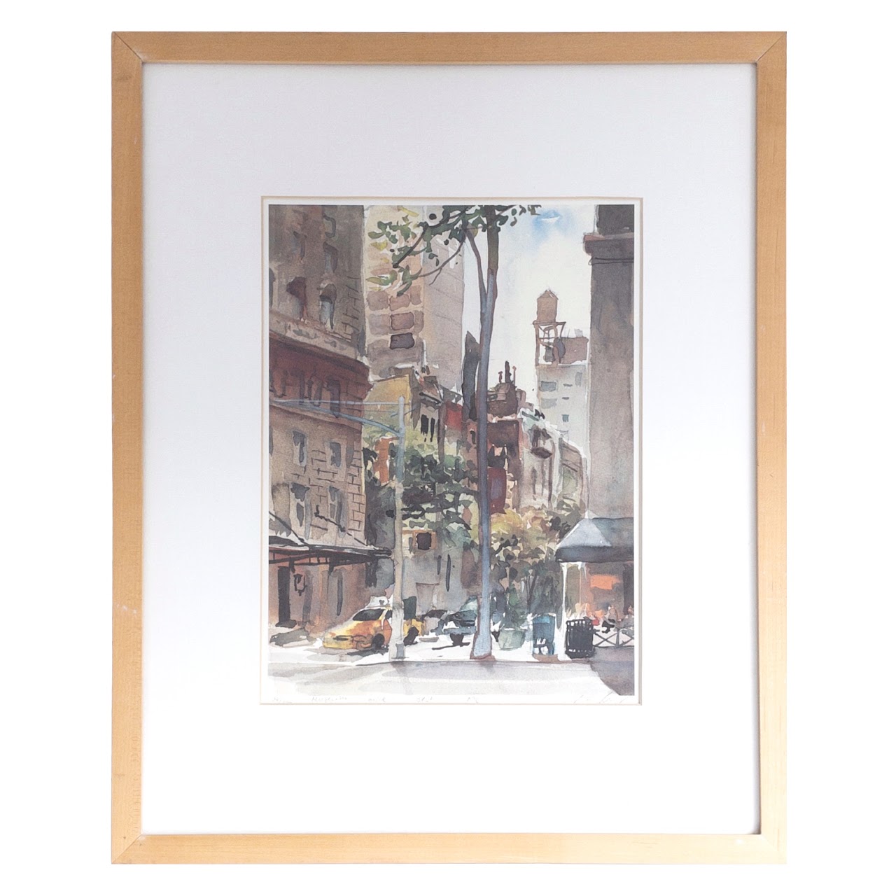 Signed 'Museum Mile, NYC' Lithograph