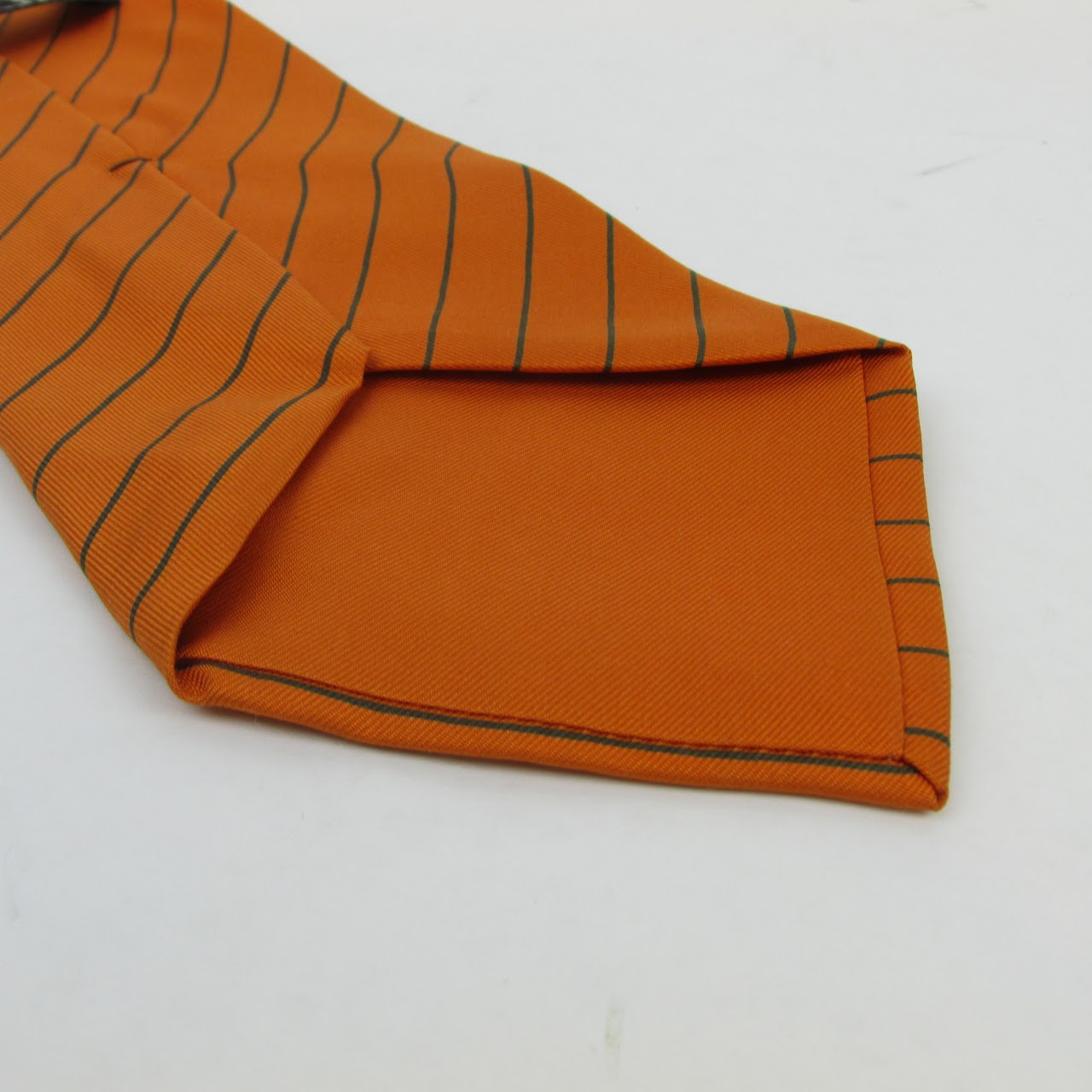 Hermès Orange Striped Tie