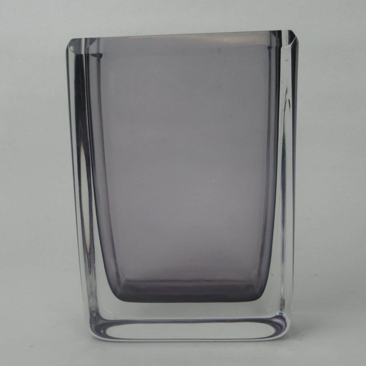 Signed Art Glass Rectangular Vase