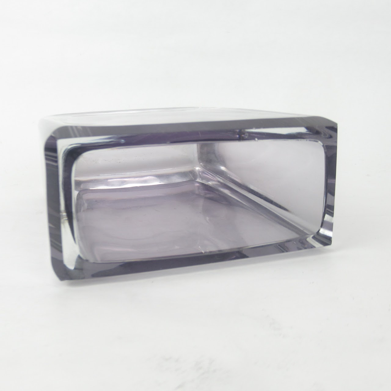 Signed Art Glass Rectangular Vase