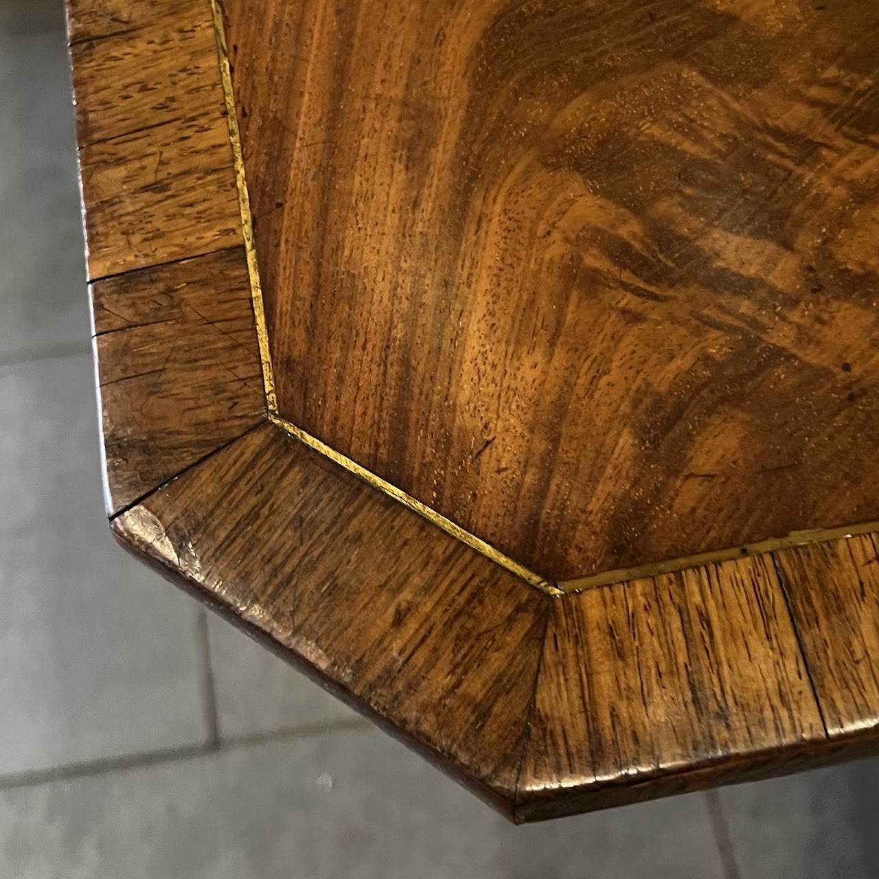 Regency Brass Inlaid and Rosewood Banded Mahogany Pembroke Table