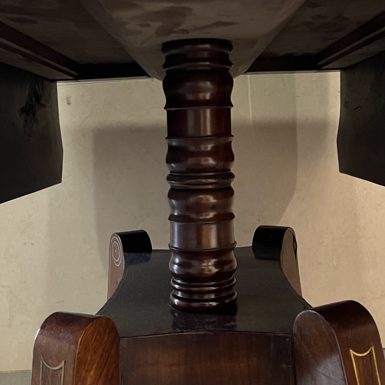 Regency Brass Inlaid and Rosewood Banded Mahogany Pembroke Table