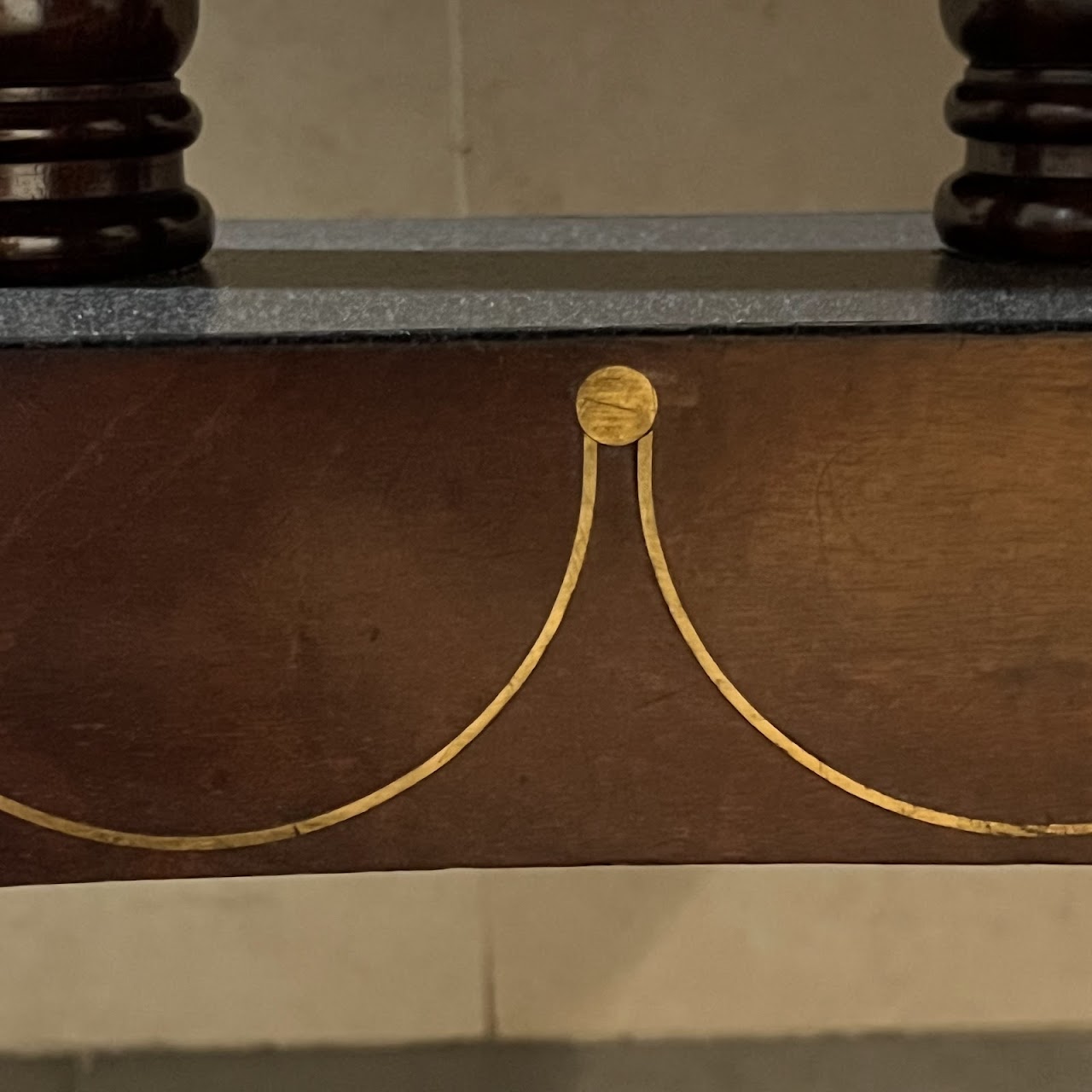 Regency Brass Inlaid and Rosewood Banded Mahogany Pembroke Table