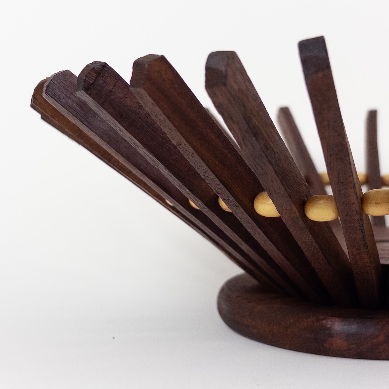 Teak Wood Mid Century Fruit Bowl