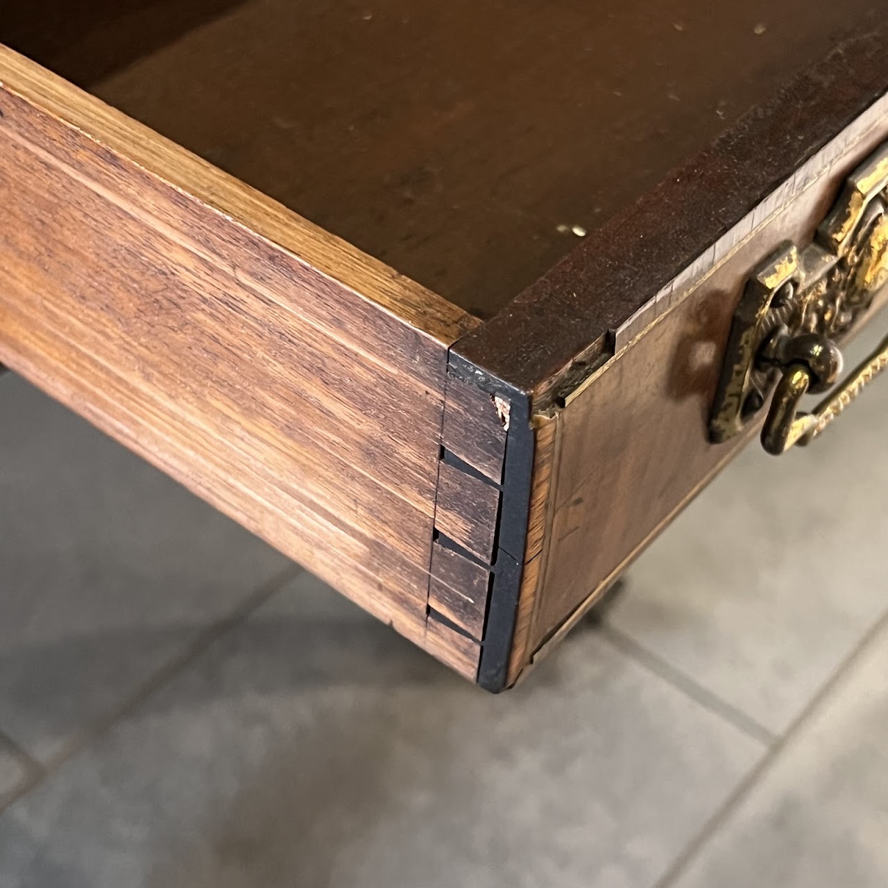 Regency Brass Inlaid and Rosewood Banded Mahogany Pembroke Table