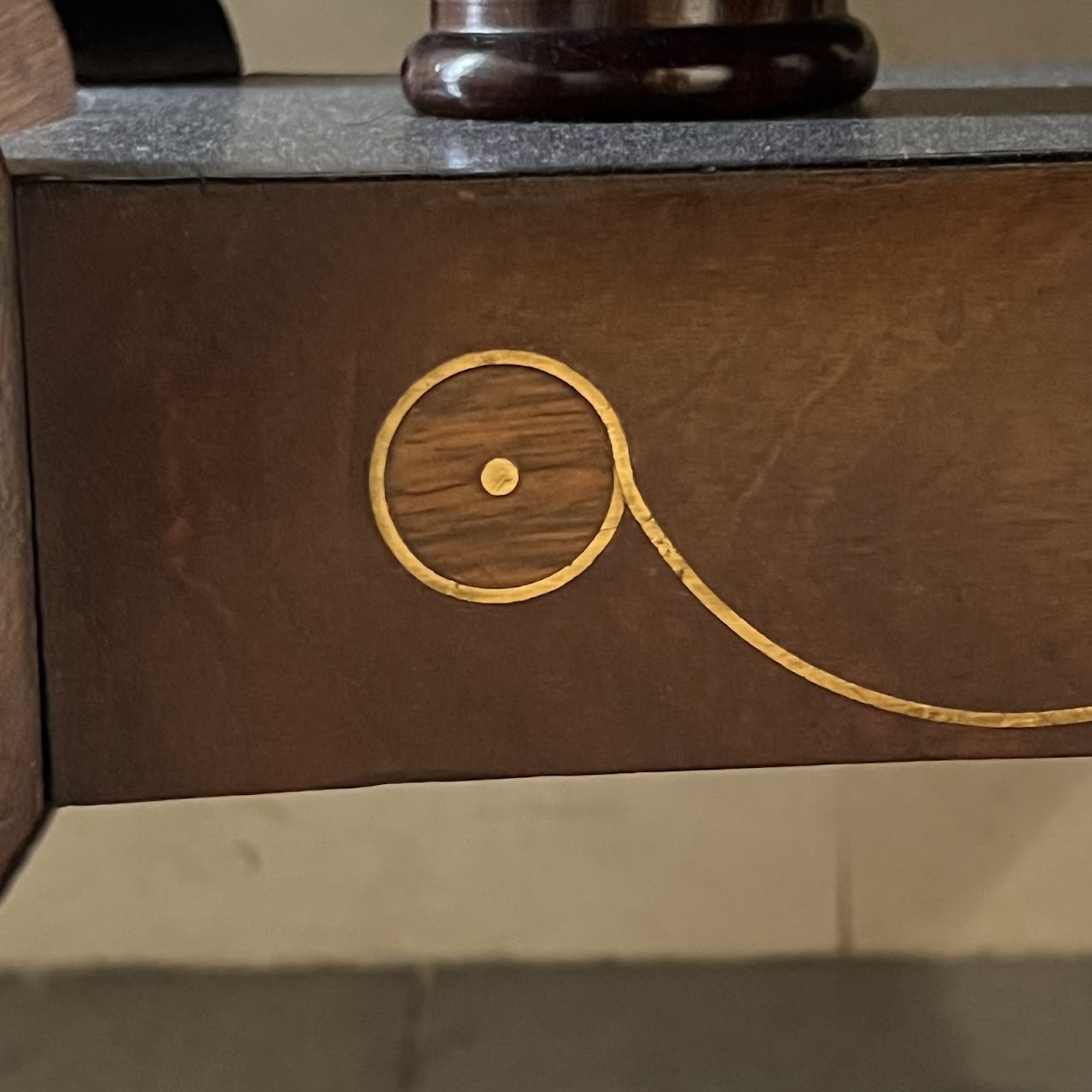 Regency Brass Inlaid and Rosewood Banded Mahogany Pembroke Table