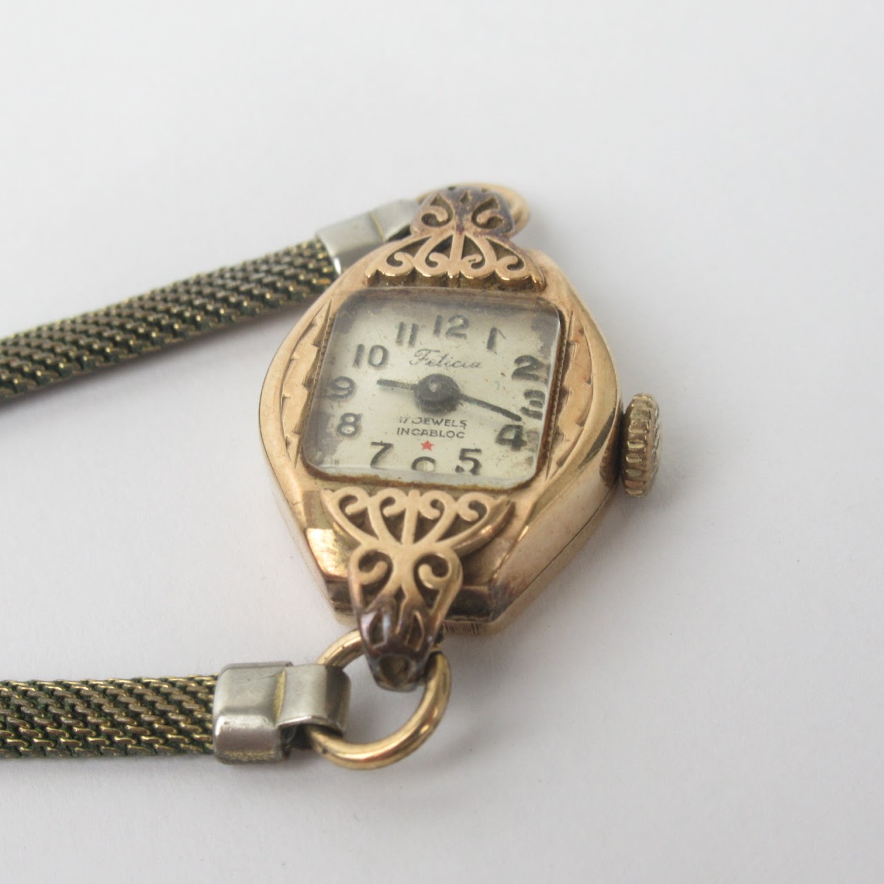 9K Gold Felicia 17 Jewel Incabloc Watch