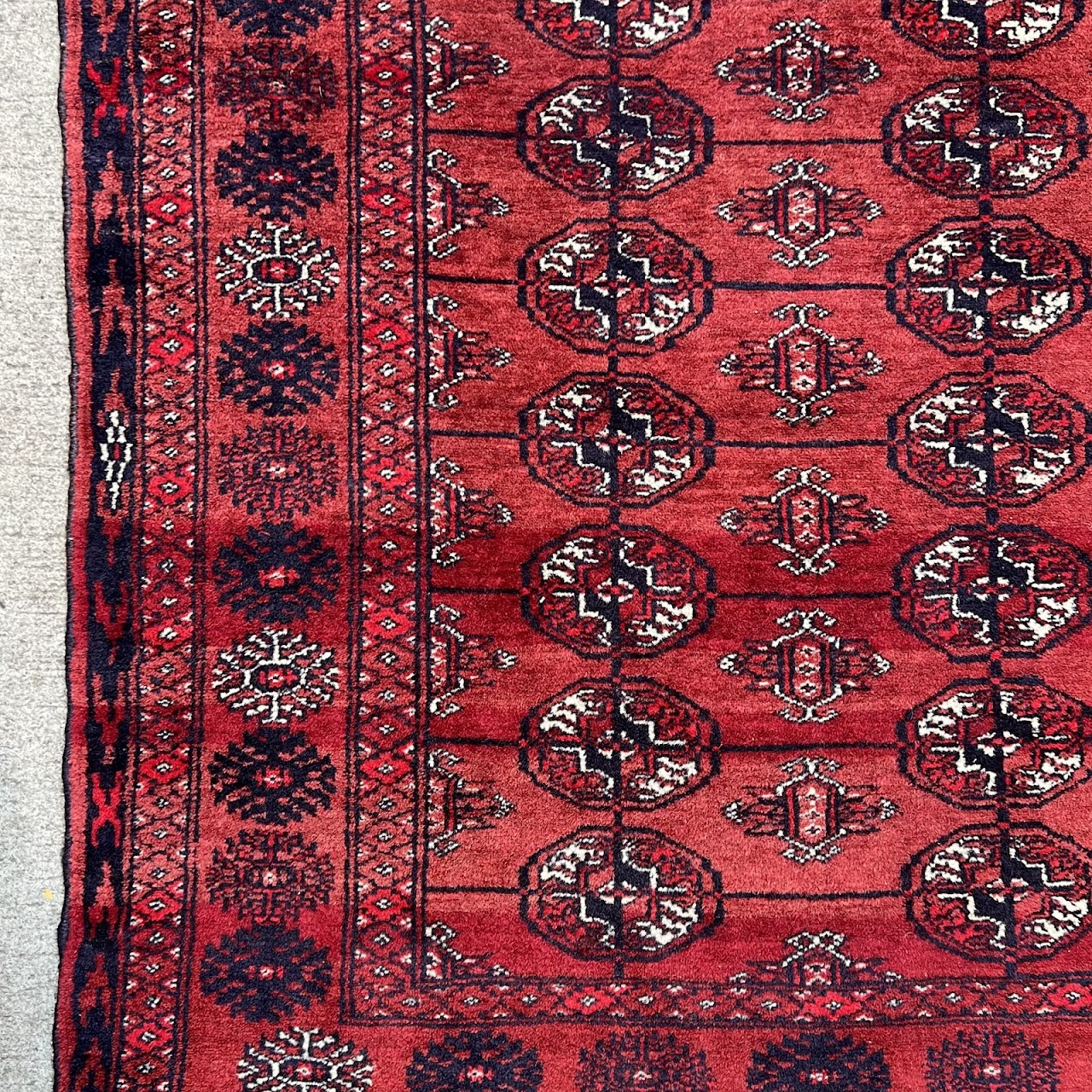 Bokhara Wool Medallion Prayer Rug