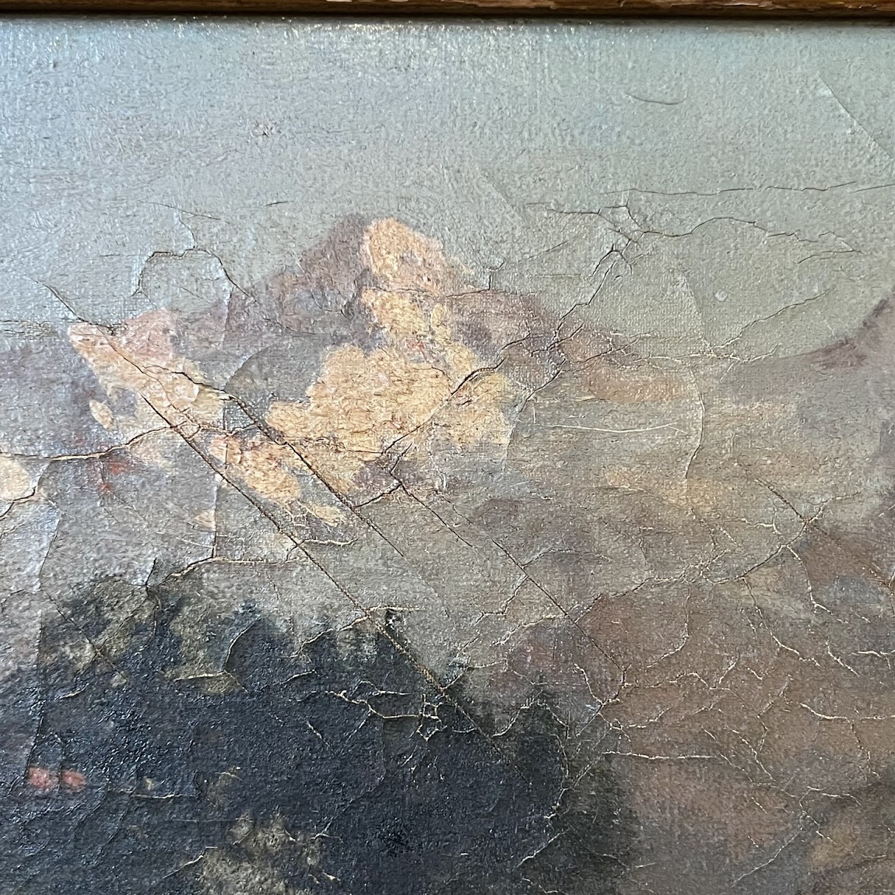 Mountain Landscape Vintage Oil Painting