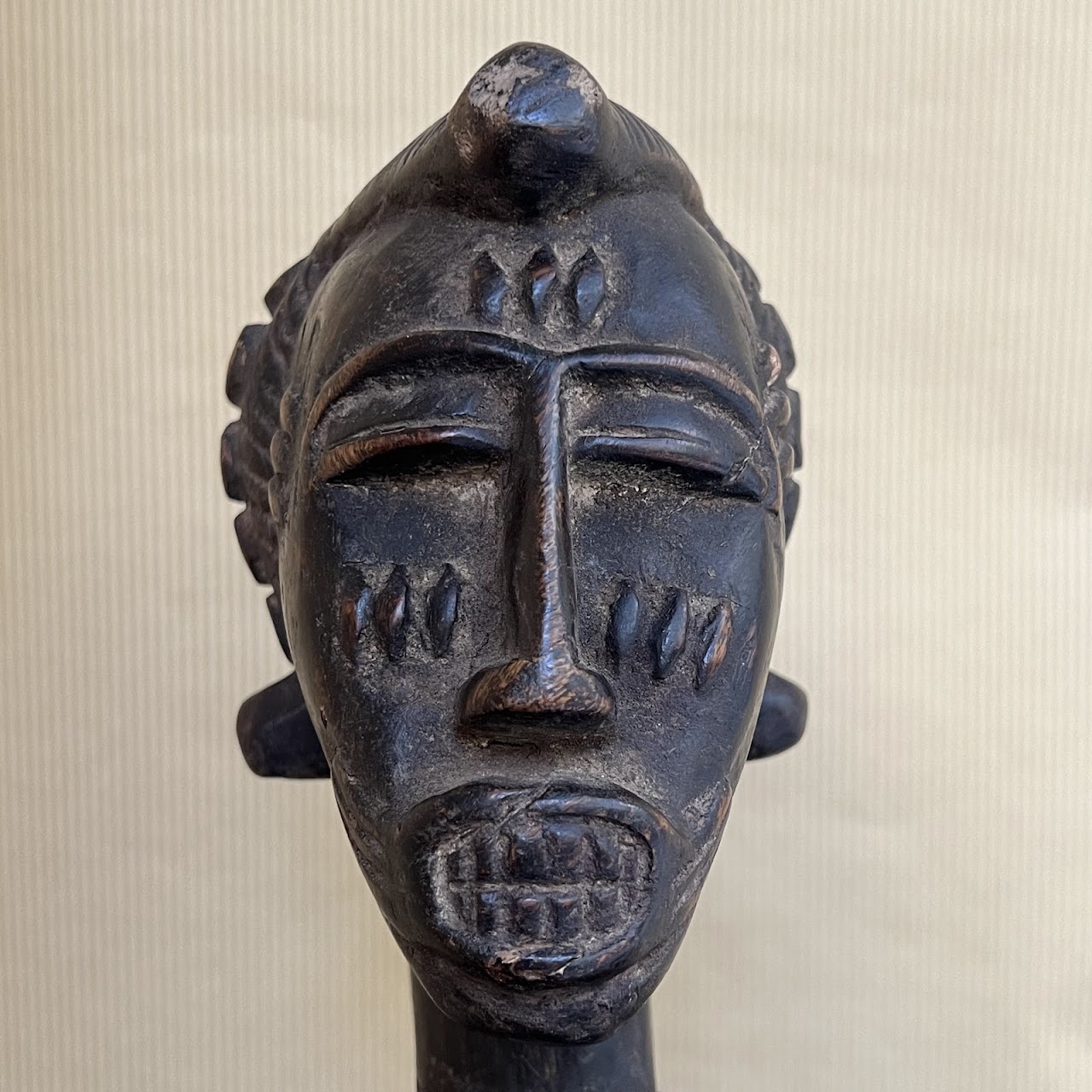 African Dogon Mother and Child Carved Figural Sculpture