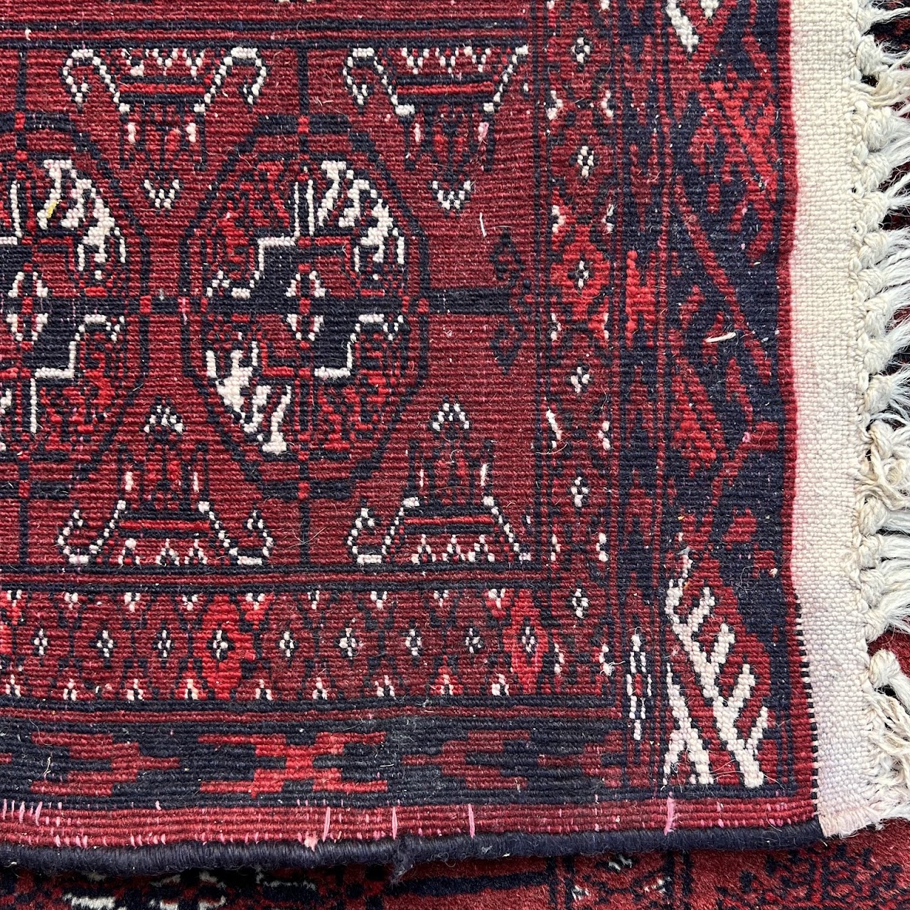 Bokhara Wool Medallion Prayer Rug