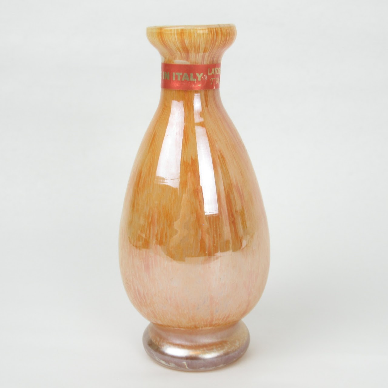 Lavorazione Murano Small Art Glass Vase