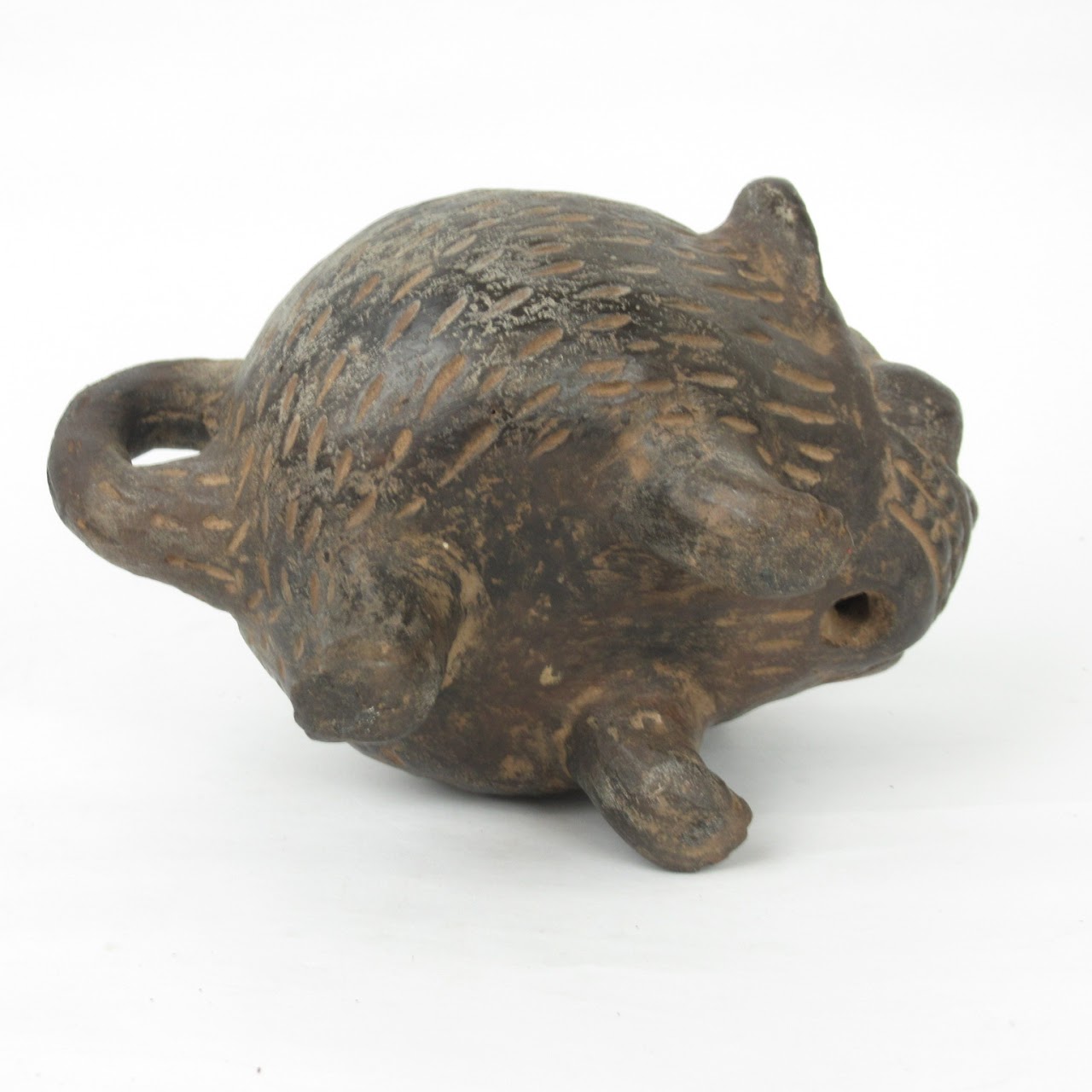 Ceramic Handled Animal Vessel