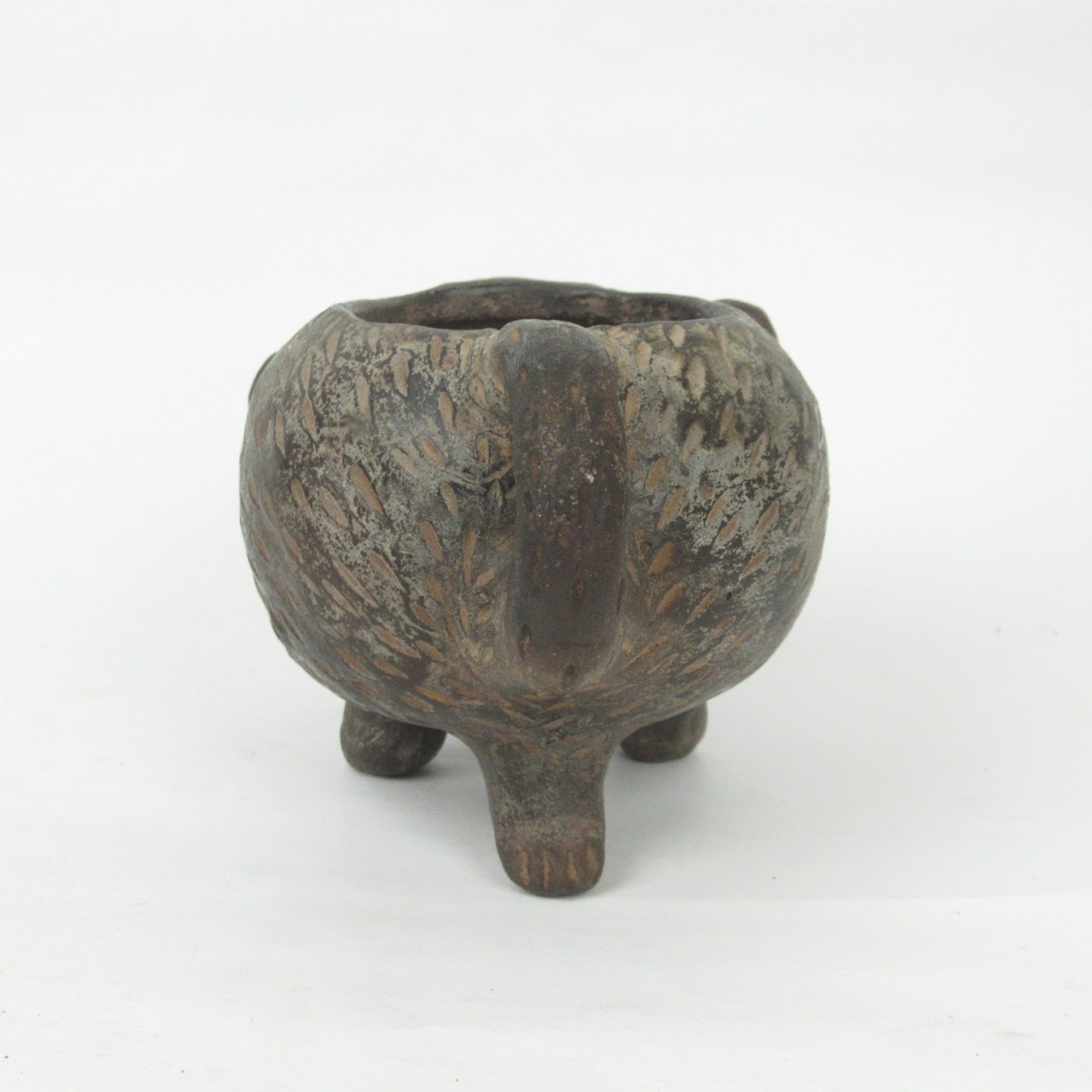 Ceramic Handled Animal Vessel