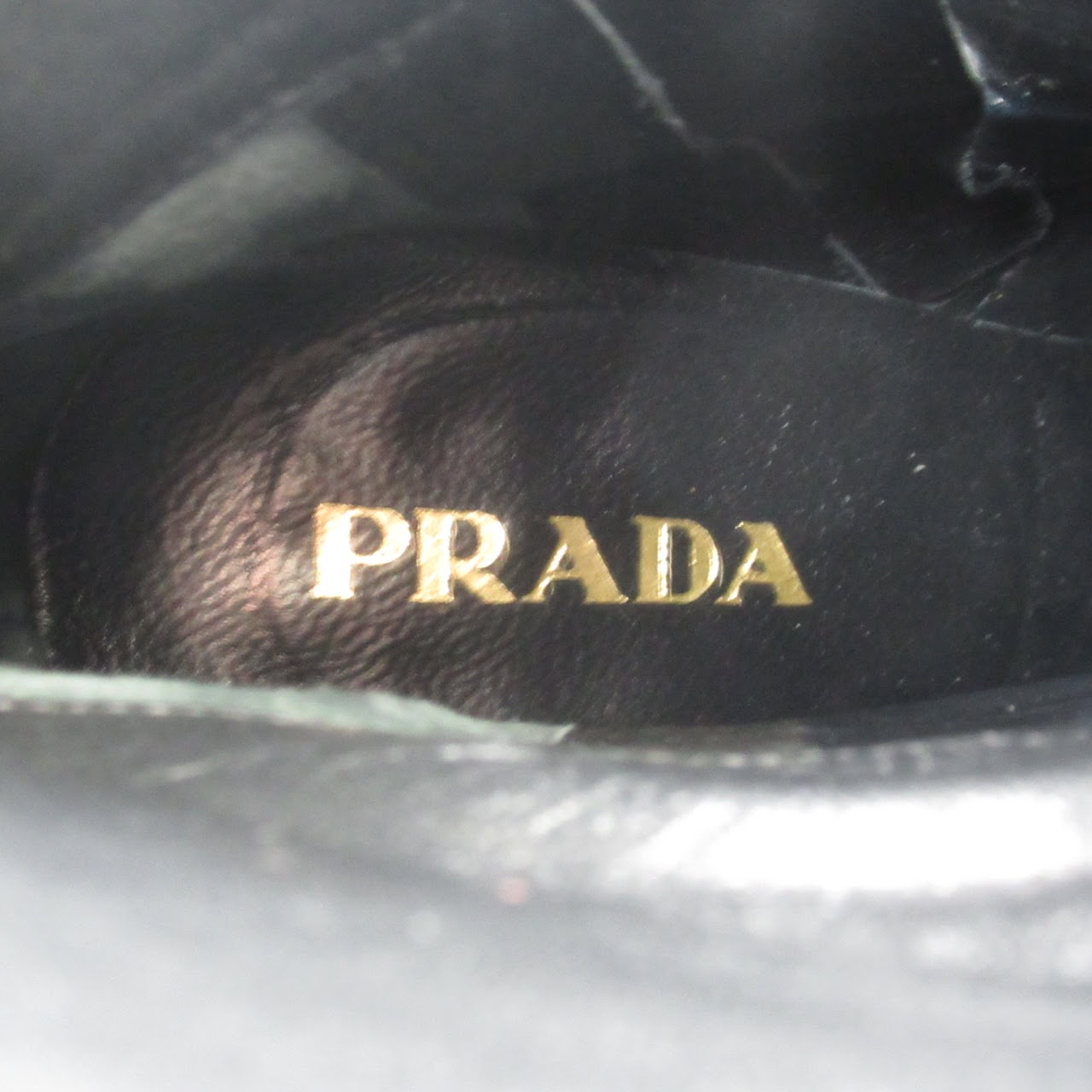 Prada NEW Calf Height Brown Leather Boots