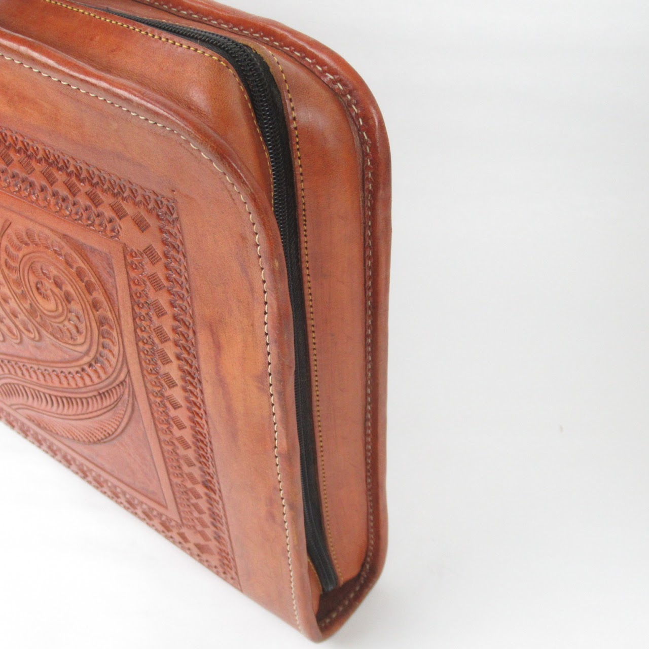 Tooled Leather Briefcase