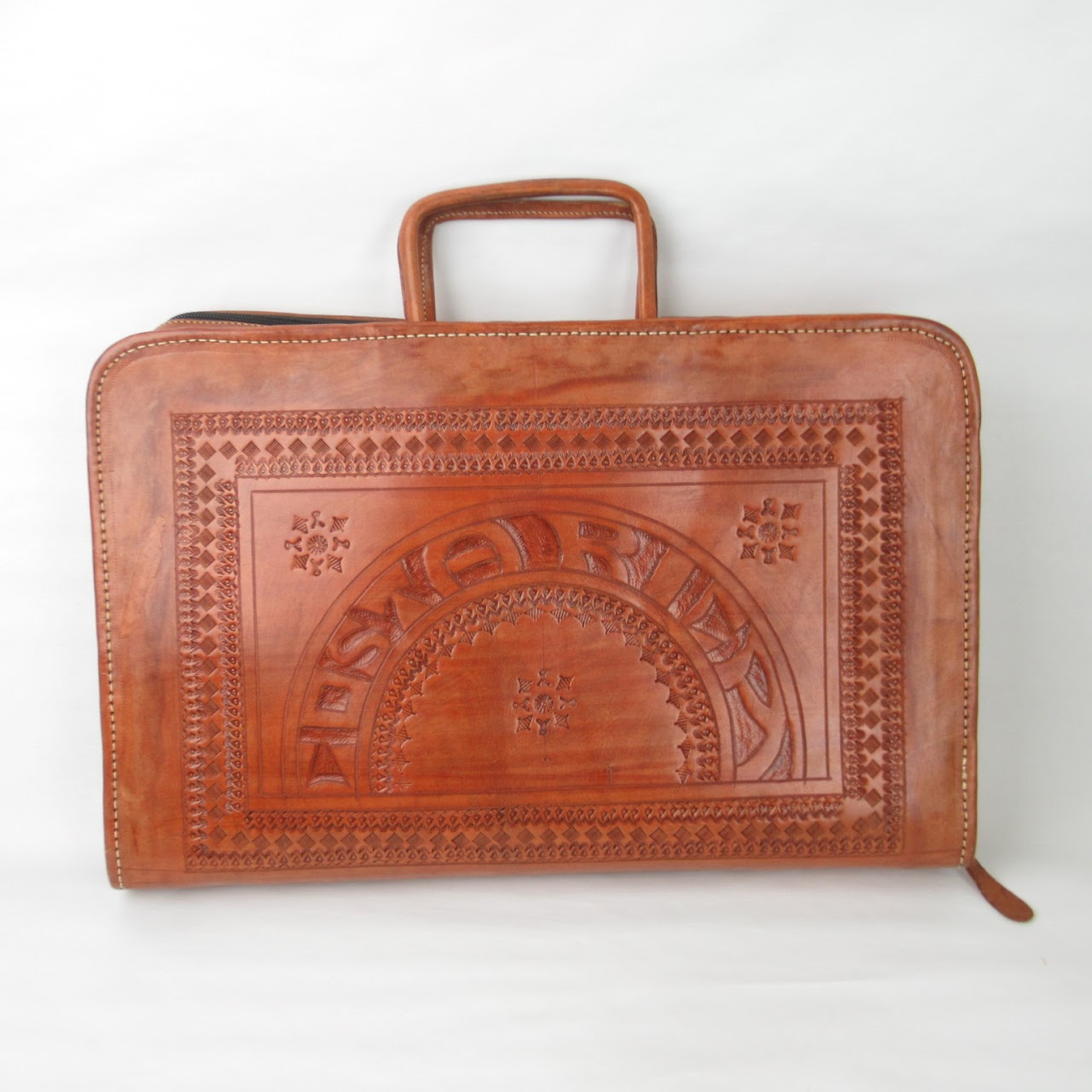 Tooled Leather Briefcase