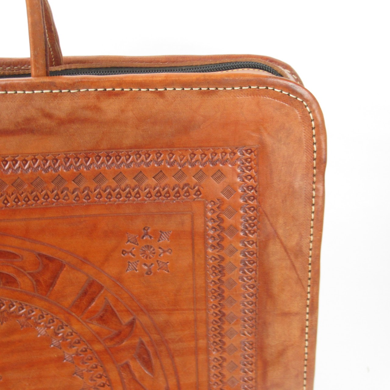 Tooled Leather Briefcase