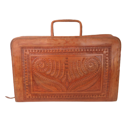 Tooled Leather Briefcase