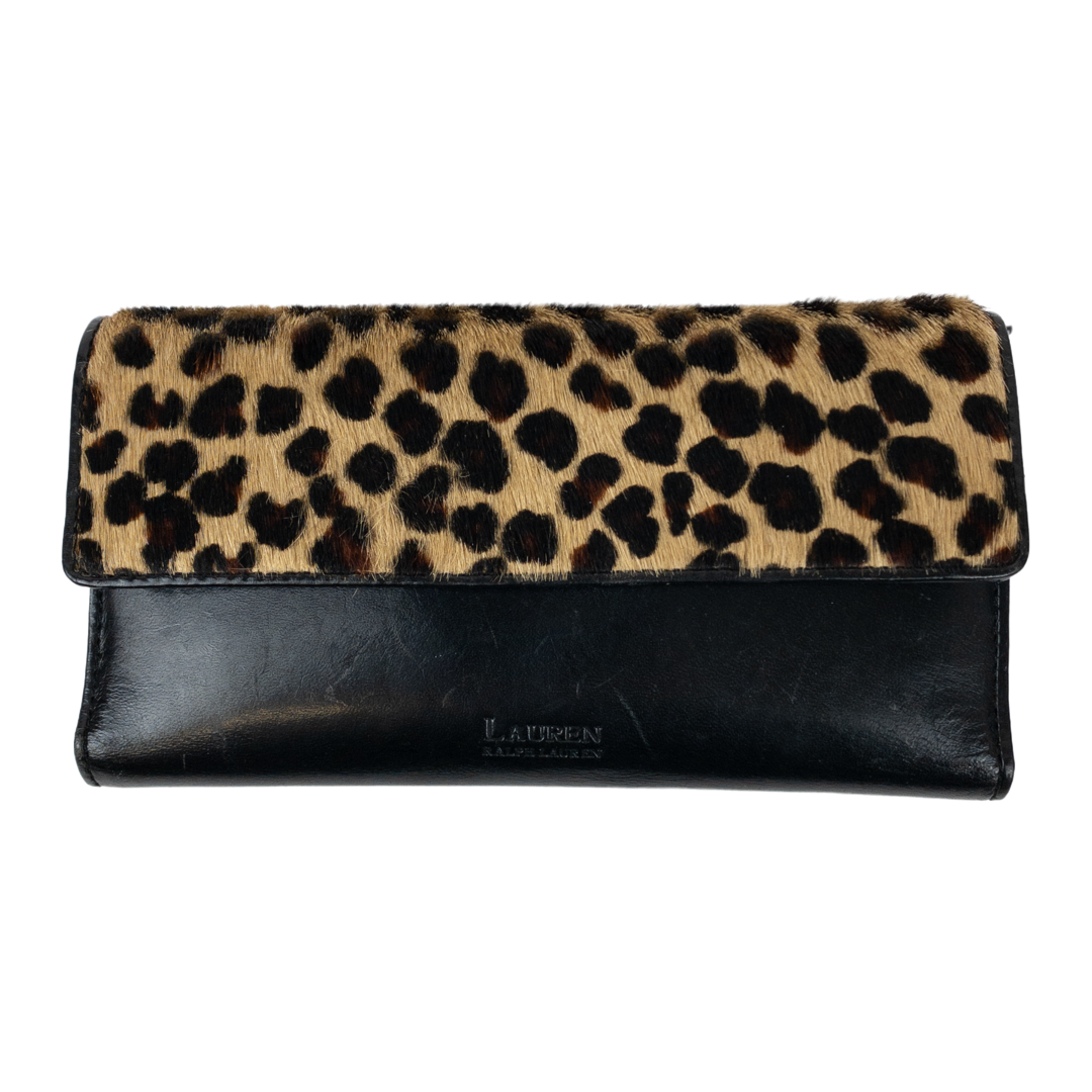 Lauren by Ralph Lauren Leopard Pony Hair and Leather Wallet