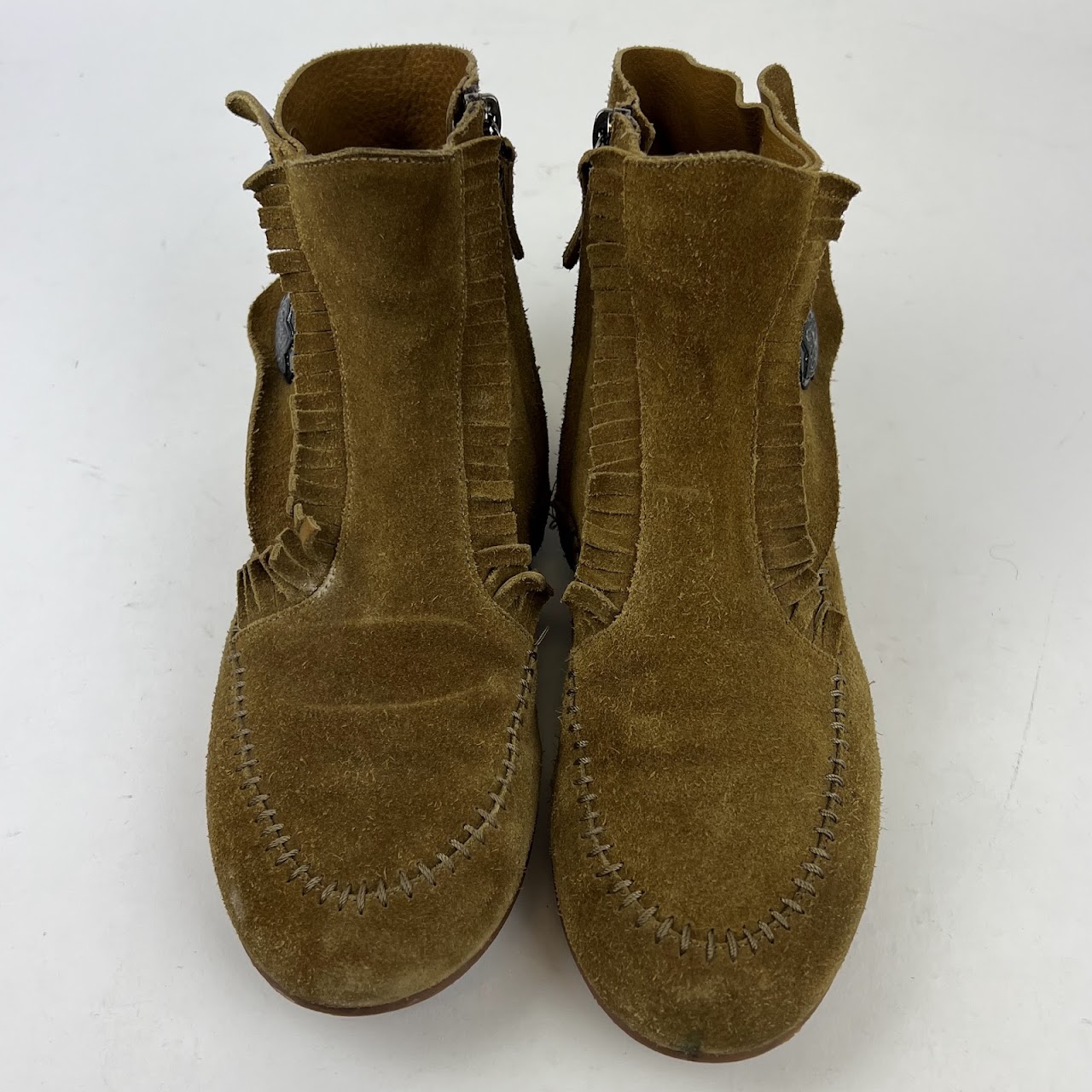 Giuseppe Zanotti Fringed Suede Moccasin Ankle Boots