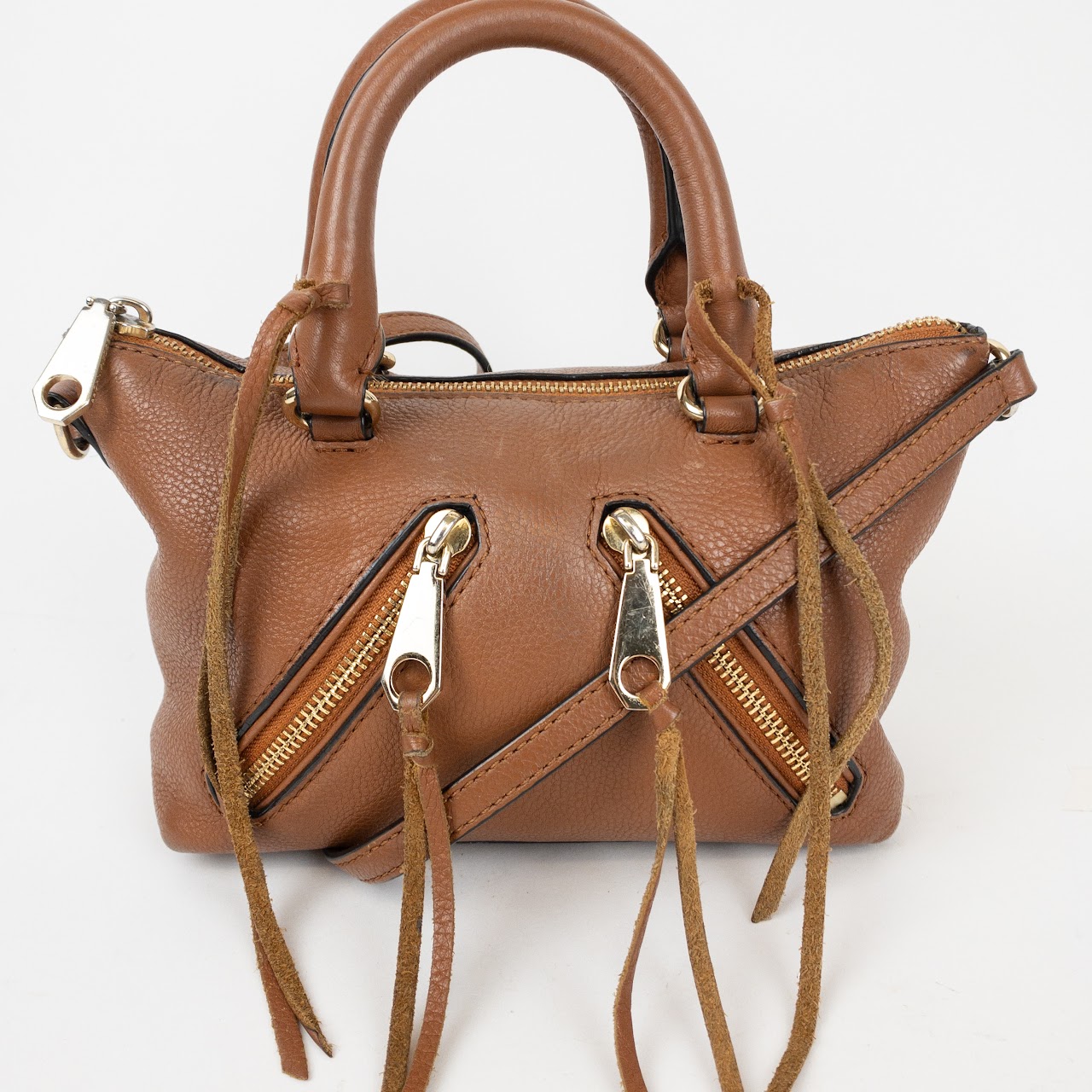 Rebecca Minkoff Leather Zipper Accent Handbag