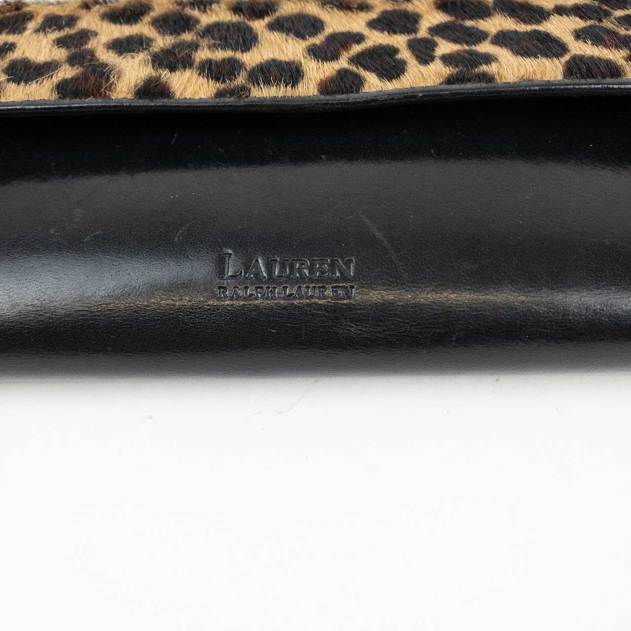 Lauren by Ralph Lauren Leopard Pony Hair and Leather Wallet