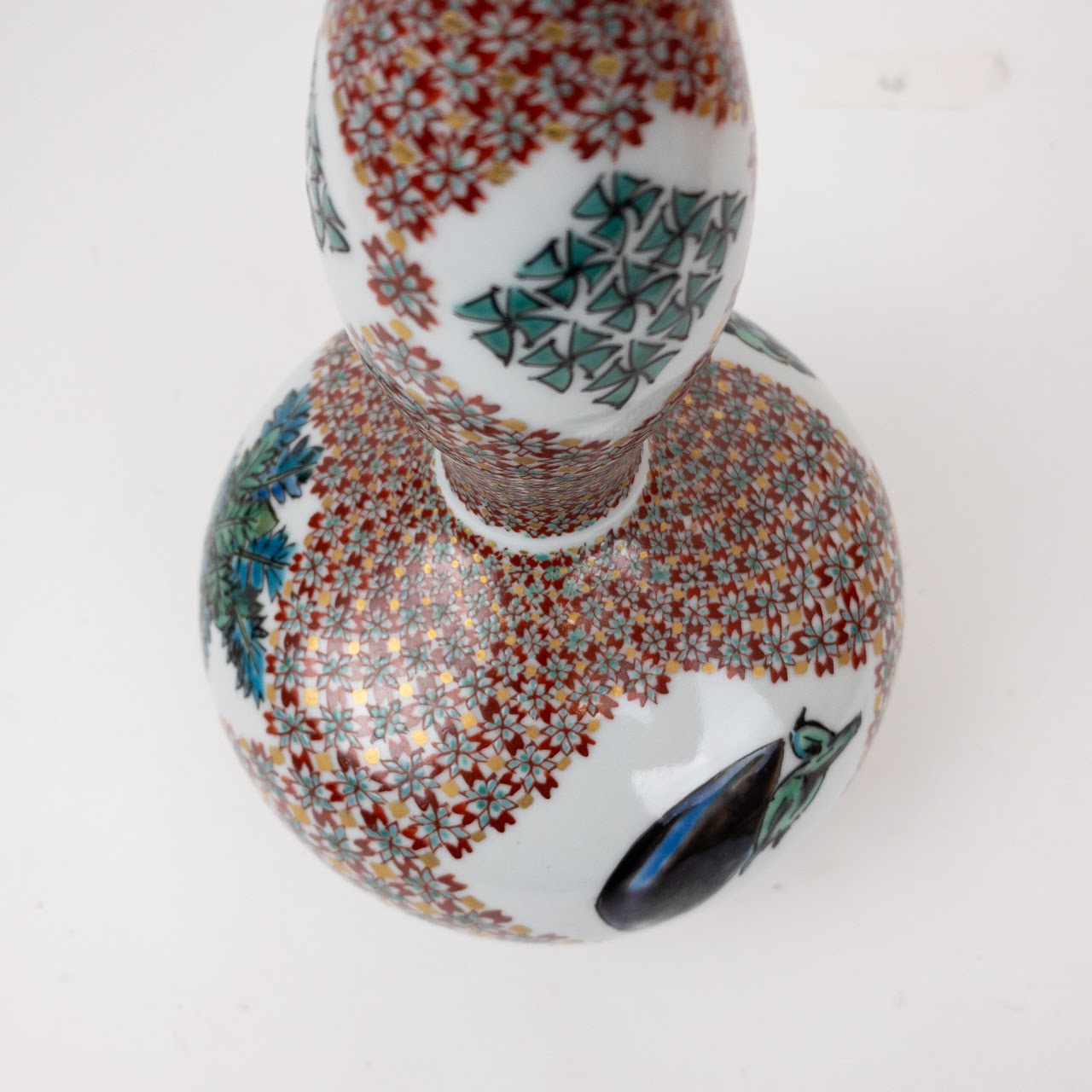 Early 20th C. Kutani Japanese Porcelain Gourd Vase