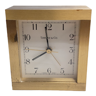 Tiffany & Co. Brass Desk Clock